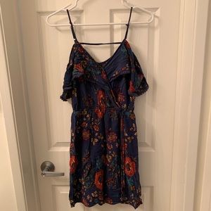 Floral Navy Off the Shoulder Xhilaration Sun Dress